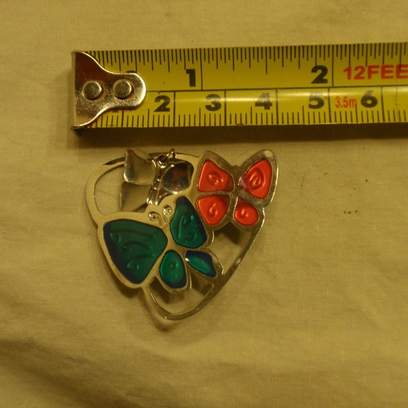 Butterfly Brooch - Blue, Pink and Silver - Picture 7 of 8